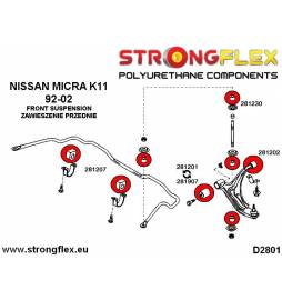 Honda CR-V 02-07 | EP/EU/EV/EM/ES | EP3 TYPE R | Integra DC5 01-06 | Strongflex 086170B: Rear suspension bush kit Strongflex - 2