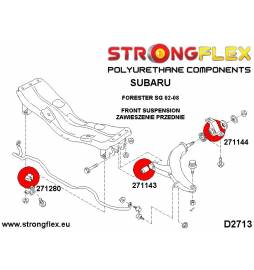 Honda CR-V 02-07 | EP/EU/EV/EM/ES | EP3 TYPE R | Integra DC5 01-06 | Strongflex 086195A: Full suspension bush kit SPORT Strongfl