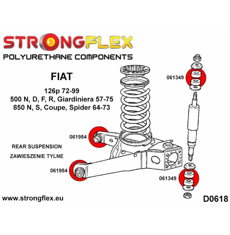 Honda CR-V 02-07 | EP/EU/EV/EM/ES | EP3 TYPE R | Integra DC5 01-06 | Strongflex 086169B: Front suspension bush kit