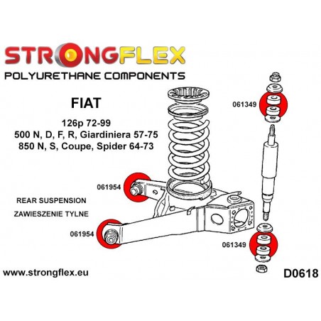 Honda CR-V 02-07 | EP/EU/EV/EM/ES | EP3 TYPE R | Integra DC5 01-06 | Strongflex 086169B: Front suspension bush kit