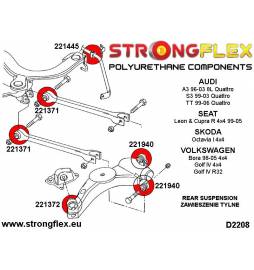 Honda CR-V 02-07 | EP/EU/EV/EM/ES | EP3 TYPE R | Integra DC5 01-06 | RSX 01-06 |  Strongflex 086169B: Front suspension bush kit 