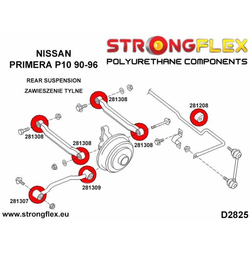 Honda Prelude IV 92-96 |  Strongflex 086203B: Rear suspension bush kit