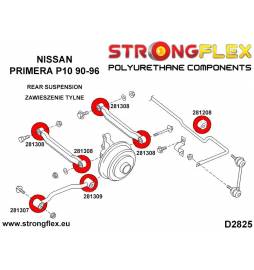 Honda Prelude IV 92-96  Strongflex 086203B: Rear suspension bush kit Strongflex - 2
