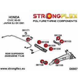 Honda S2000 AP1 99-04 |  Strongflex 086151A: Rear suspension bush kit SPORT AP1