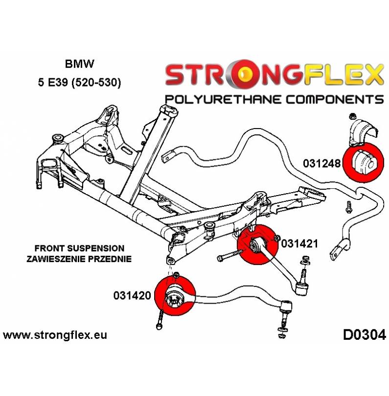 Honda Prelude V 96-01 |  Strongflex 086205B: Suspension polyurethane bush kit