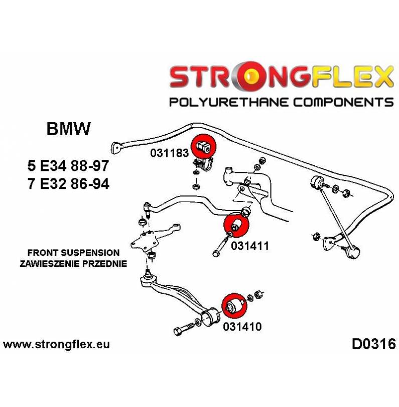 Lexus Altezza 99-05 | IS I 99-05 |  Strongflex 216231B: Full suspension polyurethane bush kit