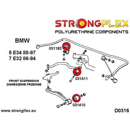 Lexus Altezza 99-05 | IS I 99-05 |  Strongflex 216231B: Full suspension polyurethane bush kit