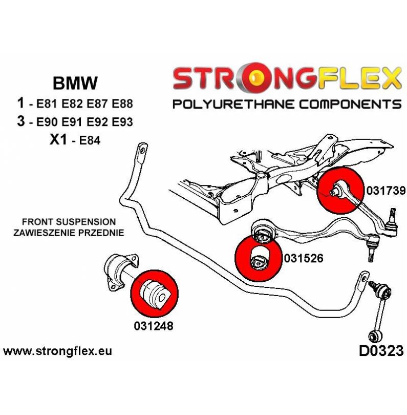 Lexus Altezza 99-05 | IS I 99-05 | JZX100 96-01 | JZX90 92-96 |  Strongflex 216232A: Front suspension bush kit SPORT