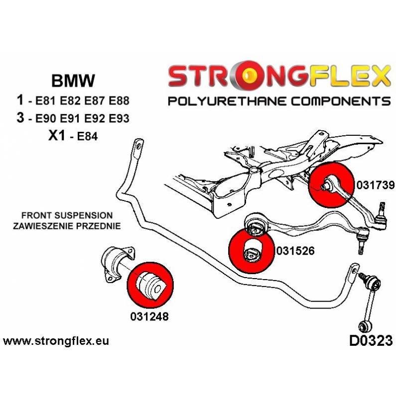 Lexus Altezza 99-05 | IS I 99-05 | JZX100 96-01 | JZX90 92-96 | Strongflex 216232A: Front suspension bush kit SPORT Lexus Altezza 99-05 | IS I 99-05 | JZX100 96-01 | JZX90 92-96 | Strongflex 216232A: Front suspension bush kit SPORT
