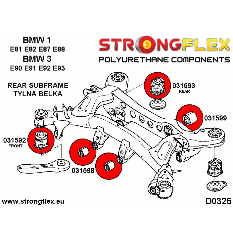 Lexus Altezza 99-05 | IS I 99-05 |  Strongflex 216234A: Rear beam bush kit SPORT