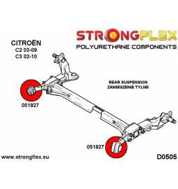 Mazda MX5 Miata NA 89-98 |  Strongflex 106127B: Rear suspension polyurethane bush kit Strongflex - 3