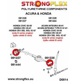 Mazda MX5 Miata NB 99-05 |  Strongflex 106136B: Rear suspension polyurethane bush kit