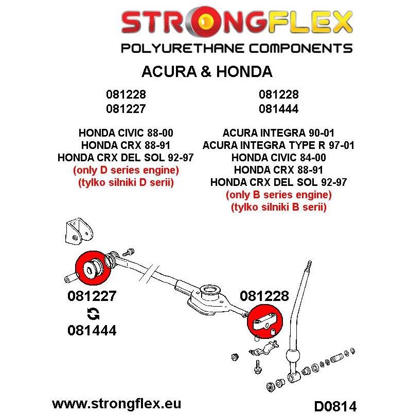 Mazda MX5 Miata NB 99-05 |  Strongflex 106136B: Rear suspension polyurethane bush kit