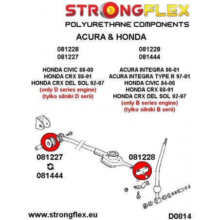 Mazda MX5 Miata NB 99-05 |  Strongflex 106136B: Rear suspension polyurethane bush kit