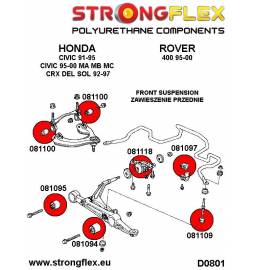 Mazda MX5 Miata NB 99-05 |  Strongflex 106137A: Full suspension polyurethane bush kit SPORT