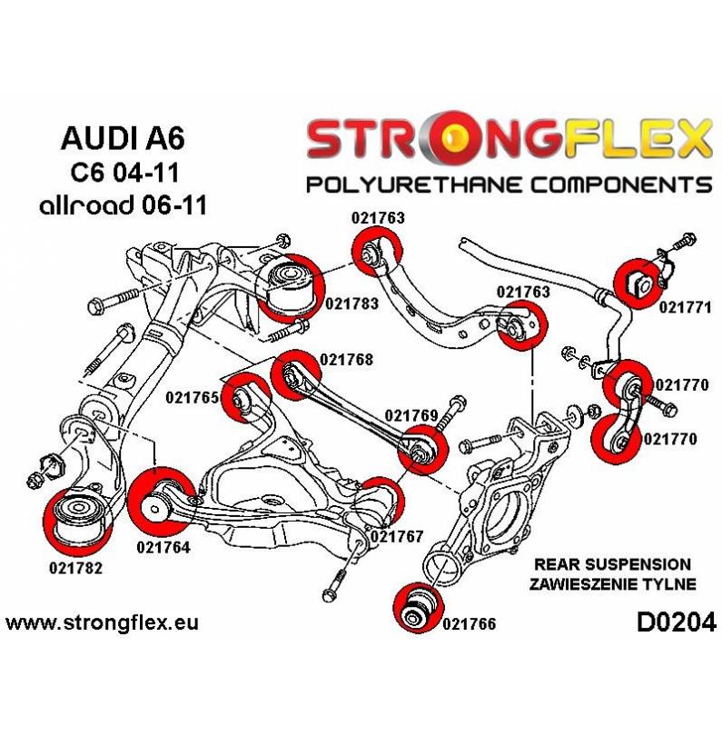 Mazda RX-8 |  Strongflex 106175B: Front suspension bush kit