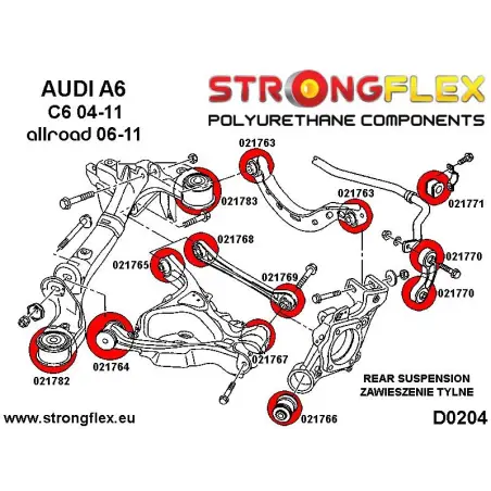 Mazda RX-8 |  Strongflex 106175B: Front suspension bush kit