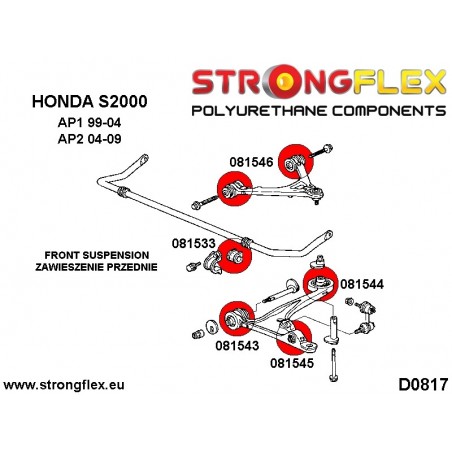 Mazda MX5 Miata NC 05-14 |  Strongflex 106176A: Rear suspension bush kit SPORT