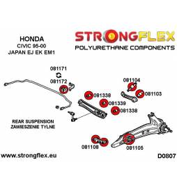 Mitsubishi Evo IV - V - VI |  Strongflex 126139A: Front suspension bush kit SPORT