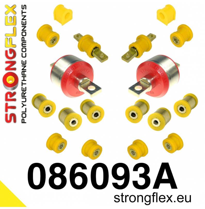 Mitsubishi Evo IV - V - VI |  Strongflex 126140B: Rear suspension bush kit Strongflex - 2