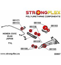 Mitsubishi Evo IV - V - VI |  Strongflex 126141B: Full suspension bush kit