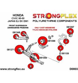 Mitsubishi Evo IV - V - VI |  Strongflex 126141B: Full suspension bush kit Strongflex - 3
