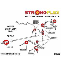 Mitsubishi Evo VII – VIII – IX  Strongflex 126143B: Rear suspension bush kit Strongflex - 2