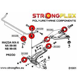 Mitsubishi Evo VII - VIII - IX |  Strongflex 126144A: Full suspension bush kit SPORT