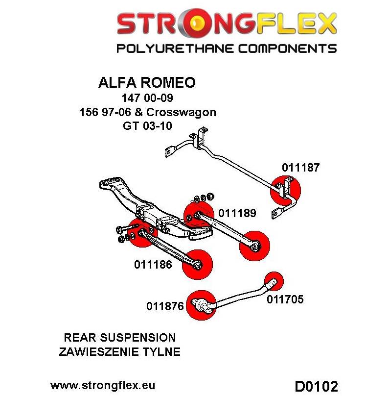 Nissan 200SX S13 88-93 |  Strongflex 286082B: Front suspension bush kit