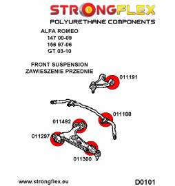 Nissan 200SX S14 94-99 | 200SX S15 99-02 |  Strongflex 286114A: Front suspension bush kit SPORT