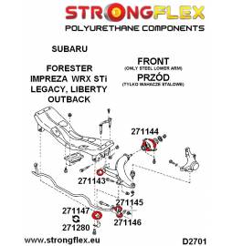 Nissan 200SX S14 94-99 | 200SX S15 99-02 |  Strongflex 286116B: Full suspension bush kit