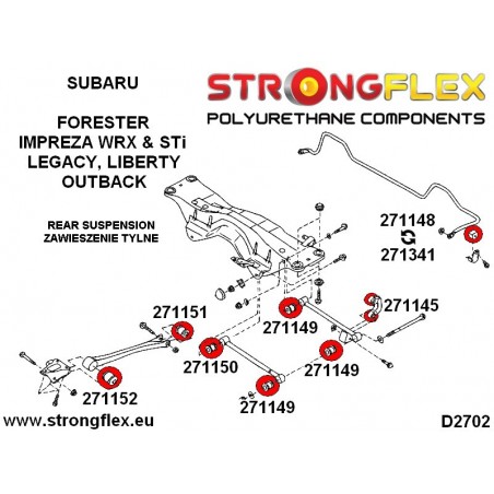 Nissan Skyline R32 89-94 |  Strongflex 286216B: Full suspension bush kit R32