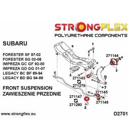 Nissan Skyline R33 93-98 | R34 97-02 |  Strongflex 286217A: Full suspension bush kit R33 R34 SPORT Strongflex - 4