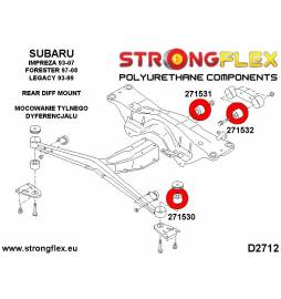 Nissan Skyline R33 93-98 | R34 97-02 |  Strongflex 286217B: Full suspension bush kit R33 R34