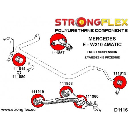 Opel/Vauxhall Astra F 91-98 |  Strongflex 136025A: Full suspension bush kit SPORT