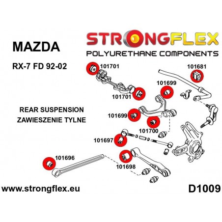Opel/Vauxhall Calibra 90-97 |  Strongflex 136218A: Full suspension bush kit SPORT