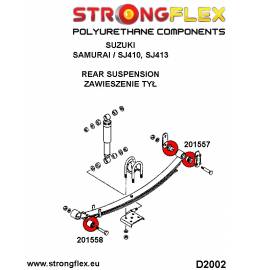 Subaru Forester SF | Impreza GC GF GD GG | Legacy/Outback BC BF BD BG | Strongflex 276077A: Full suspension bush kit SPORT Stron