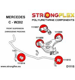 Subaru Legacy/Outback BE BH 98-03 |  Strongflex 276159B: Full rear suspension bush kit Strongflex - 3