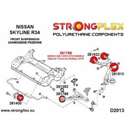 Subaru Forester SH 08-12  Impreza GH GR 08-11  Impreza GP GJ 12-15   Strongflex 276165B: Rear suspension polyurethane bush kit S