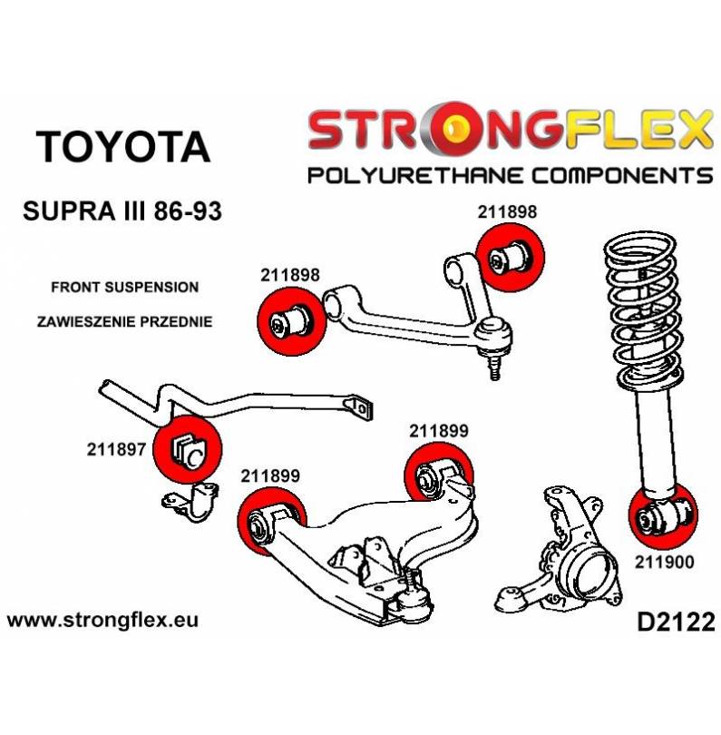Subaru Impreza GH GR 08-11 | Impreza GP GJ 12-15 | Strongflex 276166B: Full suspension bush kit Subaru Impreza GH GR 08-11 | Impreza GP GJ 12-15 | Strongflex 276166B: Full suspension bush kit