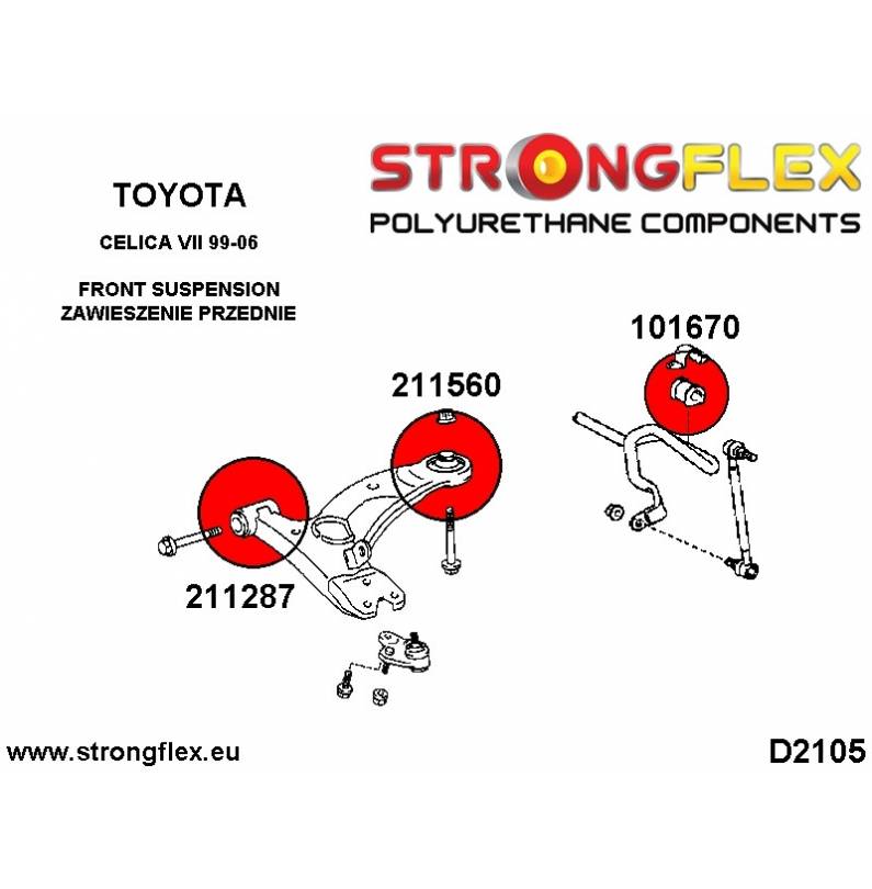 Toyota Celica VII 99-06 | Strongflex 216162B: Rear suspension kit Toyota Celica VII 99-06 | Strongflex 216162B: Rear suspension kit