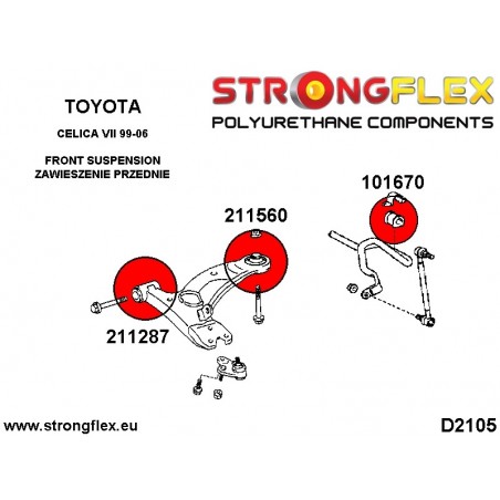 Toyota Celica VII 99-06 |  Strongflex 216162B: Rear suspension kit