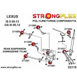 Toyota SC300 / SC400 | Soarer 91-00 | Supra IV 93-02 |  Strongflex 216179B: Rear suspension bush kit Strongflex - 3