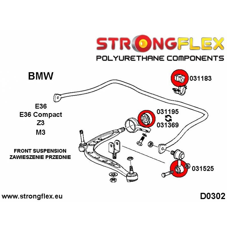 Toyota SC300 / SC400 | Soarer 91-00 | Supra IV 93-02 |  Strongflex 216228B: Full suspension bush kit