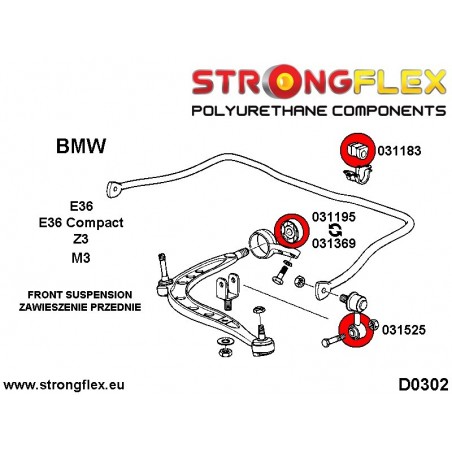 Toyota SC300 / SC400 | Soarer 91-00 | Supra IV 93-02 |  Strongflex 216228B: Full suspension bush kit