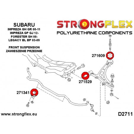 Toyota Supra III 86-93 |  Strongflex 216236A: Full suspension bush kit SPORT