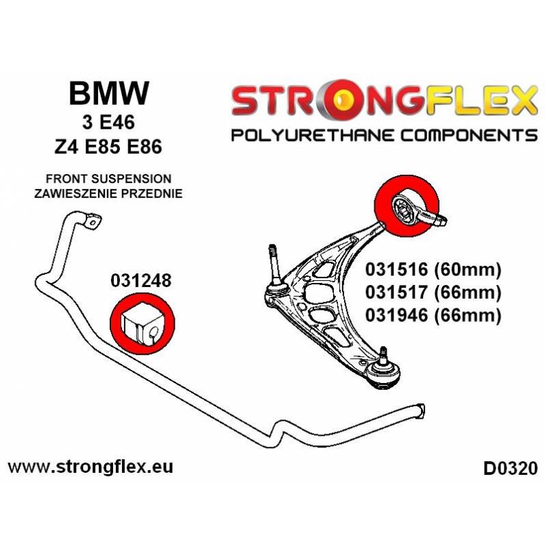 Volkswagen Golf I | Jetta I | Scirocco I 74-81 | Scirocco II 81-92 | Strongflex 226207A: Suspension bush kit SPORT Volkswagen Golf I | Jetta I | Scirocco I 74-81 | Scirocco II 81-92 | Strongflex 226207A: Suspension bush kit SPORT
