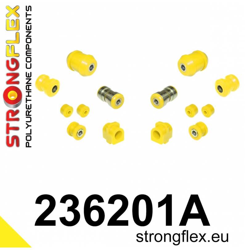 Volkswagen Fabia I 00-07 | Ibiza III 02-08 | Polo IV 02-08 |  Strongflex 226223A: Front suspension bush kit SPORT