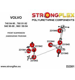 Volkswagen Fabia I 00-07 | Ibiza III 02-08 | Polo IV 02-08 |  Strongflex 226223A: Front suspension bush kit SPORT Strongflex - 2