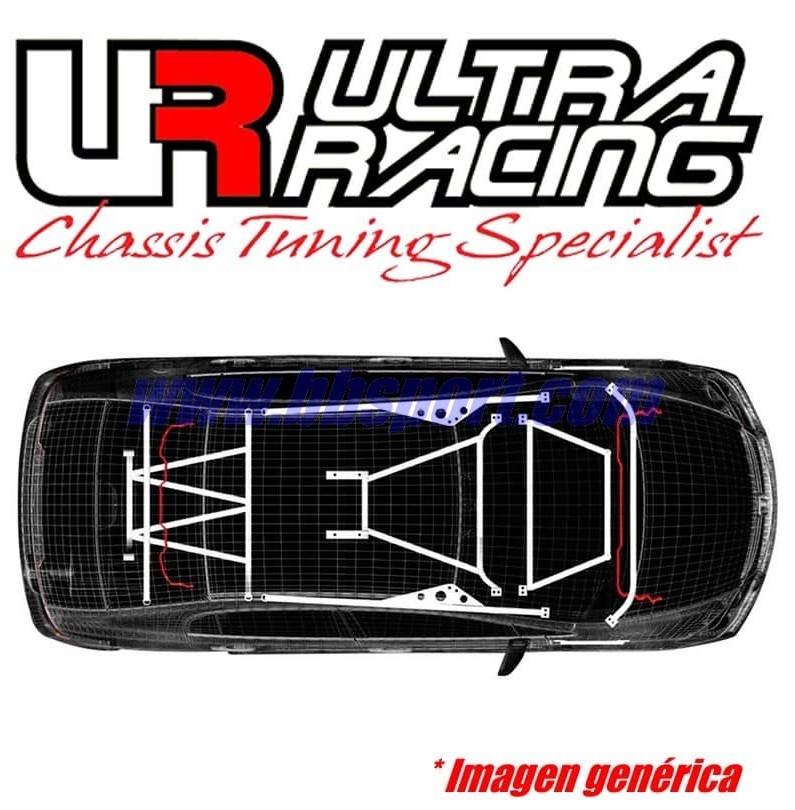 Barra estabilizadora 22 mm delantera Ultra Racing Honda Civic CRX ED-EF 88-91 (20 mm OEM)